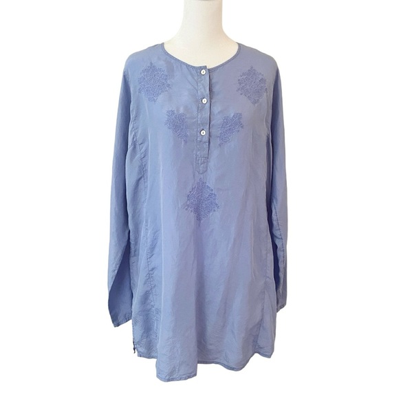 Victoria's Secret Embroidery Silk Tunic Blouse - Sz XL - Picture 12 of 12